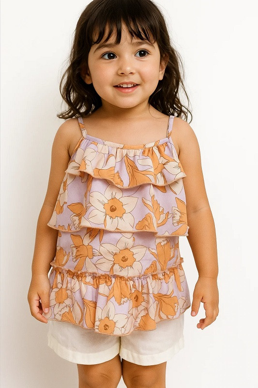 Girls Frilled Cordset