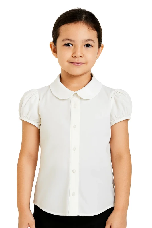 Girls Shirt peter pan collar